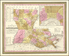 South Map By Samuel Augustus Mitchell