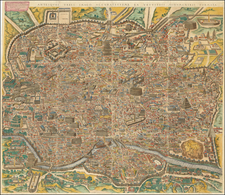 Rome Map By Michael Tramezzino / Carlo Losi