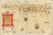 Sweden Map By Lucas Janszoon Waghenaer / Anthony Ashley