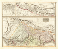 Asia, India and Central Asia & Caucasus Map By John Thomson