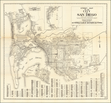 San Diego Map By Automobile Club of Southern California