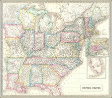 United States Map By George Philip & Son
