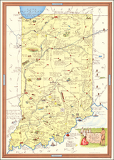 Indiana and Pictorial Maps Map By Lee Carter