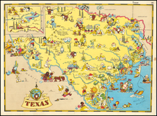 Texas and Pictorial Maps Map By Ruth Taylor White