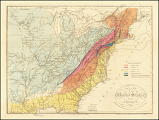 United States and Geological Map By John Melish