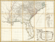 Florida, South, Southeast, Georgia, North Carolina, South Carolina and American Revolution Map By Robert Sayer  &  John Bennett