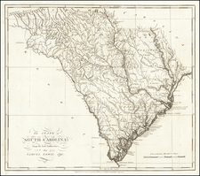 South Carolina Map By Mathew Carey