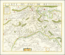 (Ardennes) Carte Du Pais De Retelois By Jean Le Clerc / Jean Picart