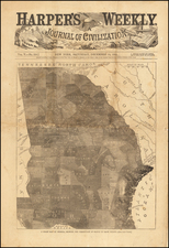 Georgia and Civil War Map By Harper's Weekly