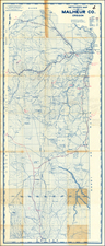 Oregon Map By Charles F. Metsker