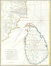 Sri Lanka Map By Thomas Kitchin