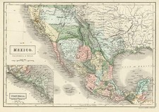 Texas, Southwest, Mexico and California Map By Adam & Charles Black