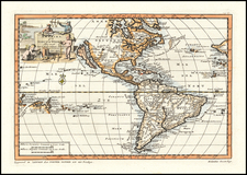 California as an Island and America Map By Pieter van der Aa