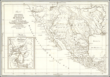 South, Texas, Plains, Southwest, Rocky Mountains, Mexico, Baja California and California Map By Juan Corradi