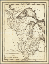 Midwest, Illinois, Indiana, Michigan and Wisconsin Map By Mathew Carey