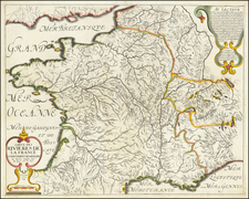 Carte des rivières de la France, curieusement recherchée par Nicolas Sanson... 1641 By Nicolas Sanson