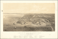 A Birds-Eye View of the Town, Harbours & Forts of Odessa.  Taken From The Illustrations of the Imperial Survey of the Ports of the Black Sea. . . . 