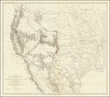 Texas, Plains, Southwest, Rocky Mountains and California Map By William Hemsley Emory