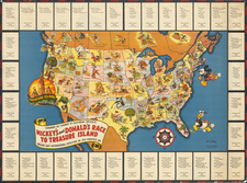 United States and Pictorial Maps Map By Walt Disney