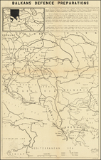 Romania, Balkans, Croatia & Slovenia, Bosnia & Herzegovina and Bulgaria Map By C. P. D.