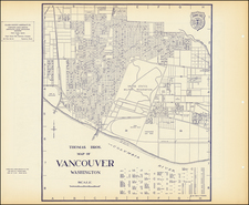 Washington and British Columbia Map By Thomas Brothers