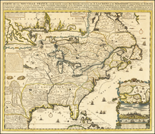 United States, South, Midwest and Canada Map By Henri Chatelain