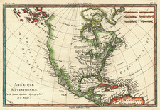 North America Map By Rigobert Bonne