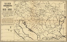 Central & Eastern Europe, Austria, Poland, Hungary, Romania, Czech Republic & Slovakia and Balkans Map By C. P. D.