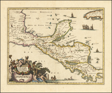 Mexico and Central America Map By John Ogilby