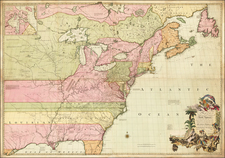 United States, New England, Mid-Atlantic, Southeast, Midwest, North America and Canada Map By John Mitchell