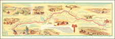 Kansas, Nebraska, Utah, Nevada, Utah, Wyoming, Pictorial Maps and California Map By William Henry Jackson