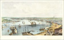 New Orleans From The Lower Cotton Press 1852  By Jonathan William Hill