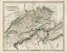 Europe and Switzerland Map By J.C. Russell & Sons