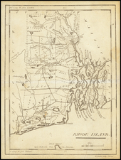 Rhode Island Map By Mathew Carey