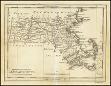 Massachusetts Map By Mathew Carey