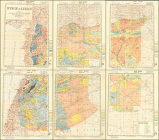 Middle East and World War II Map By Service Géographique des  Forces Françaises Libres au Levant