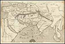 Indian Ocean, India, Malaysia, Central Asia & Caucasus and Middle East Map By William Hole