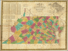 Maryland and Virginia Map By Samuel Augustus Mitchell