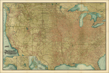 United States Map By New England Railway Publishing Company