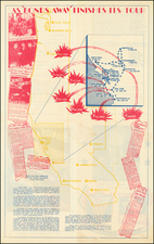 Oregon, Pictorial Maps, California and World War II Map By Fourth Air Force