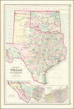 Texas and Oklahoma & Indian Territory Map By O.W. Gray