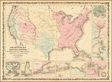 United States Map By Benjamin P Ward  &  Alvin Jewett Johnson