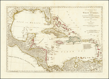 Florida, Caribbean and Central America Map By Laurie & Whittle