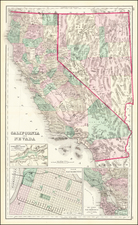 Nevada, California and Yosemite Map By O.W. Gray & Son