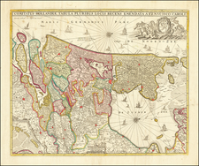 Comitatus Hollandiae Tabula Pluribus Locis Recens Emendata A Francisco Caroli By Peter Schenk / Joachim Bormeester