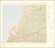 Russia, Central Asia & Caucasus and World War II Map By General Staff of the German Army