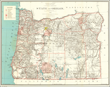 Oregon Map By U.S. General Land Office