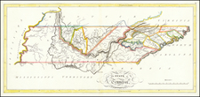 Tennessee Map By Mathew Carey