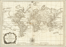 World Map By Jacques Nicolas Bellin