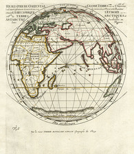 World, Eastern Hemisphere and Polar Maps Map By Pierre Moullart-Sanson